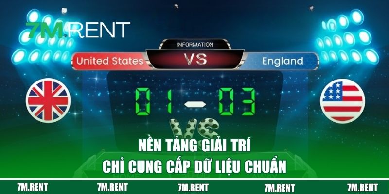 Nền tảng giải trí chỉ cung cấp dữ liệu chuẩn